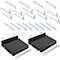 Azar Displays Adjustable Short Divider Bin Cosmetic Tray w Pushers - Customize Slot Size to Product, Black, 2-Pack 225830-SHORT-BLK-2PK - alternate 3
